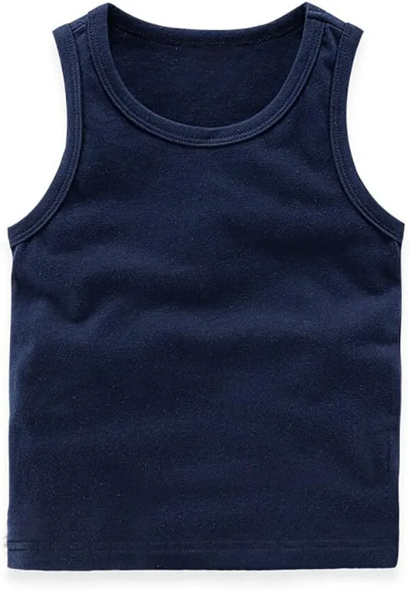 Toddler Baby Boy's Sleeveless Tank Tops Kids Girls Summer Basic Cami Shirts Cotton Athletic Undershirts T-Shirts Vest