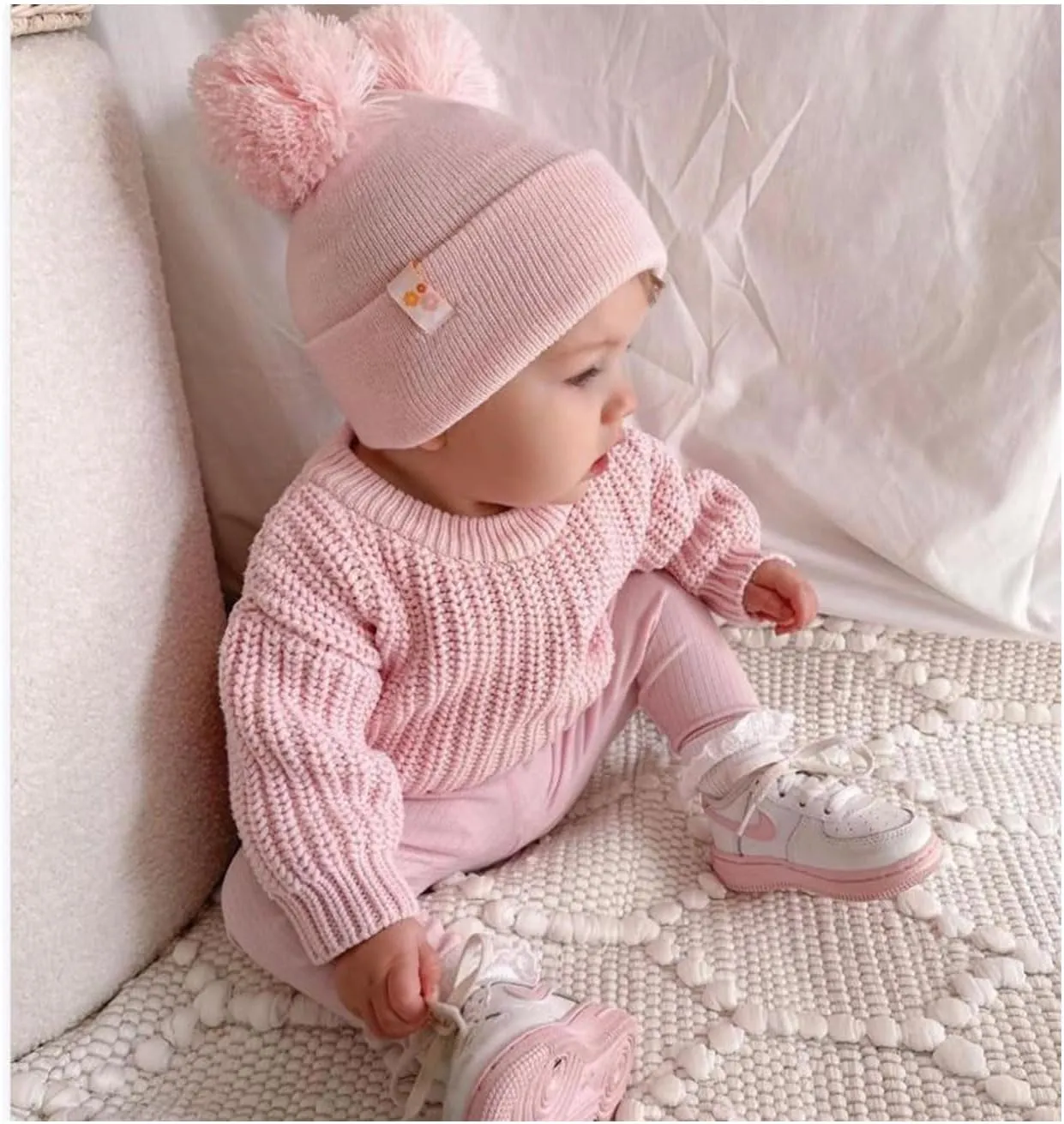 Toddler Baby Girl Boy Knitted Sweater Cardigan Crewneck Long Sleeve Pullover Sweatshirt Top Infant Winter Outfits