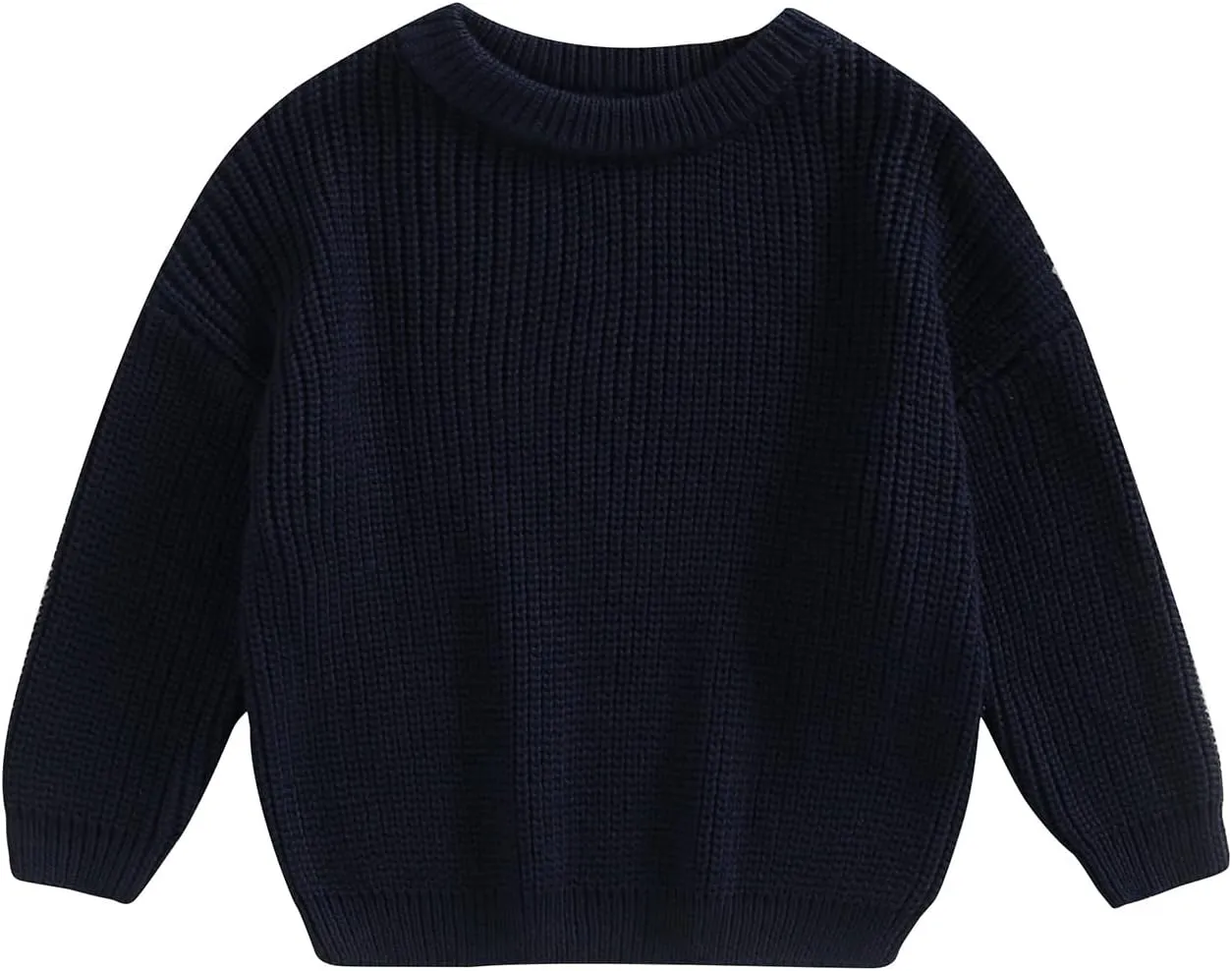 Toddler Baby Girl Boy Knitted Sweater Cardigan Crewneck Long Sleeve Pullover Sweatshirt Top Infant Winter Outfits