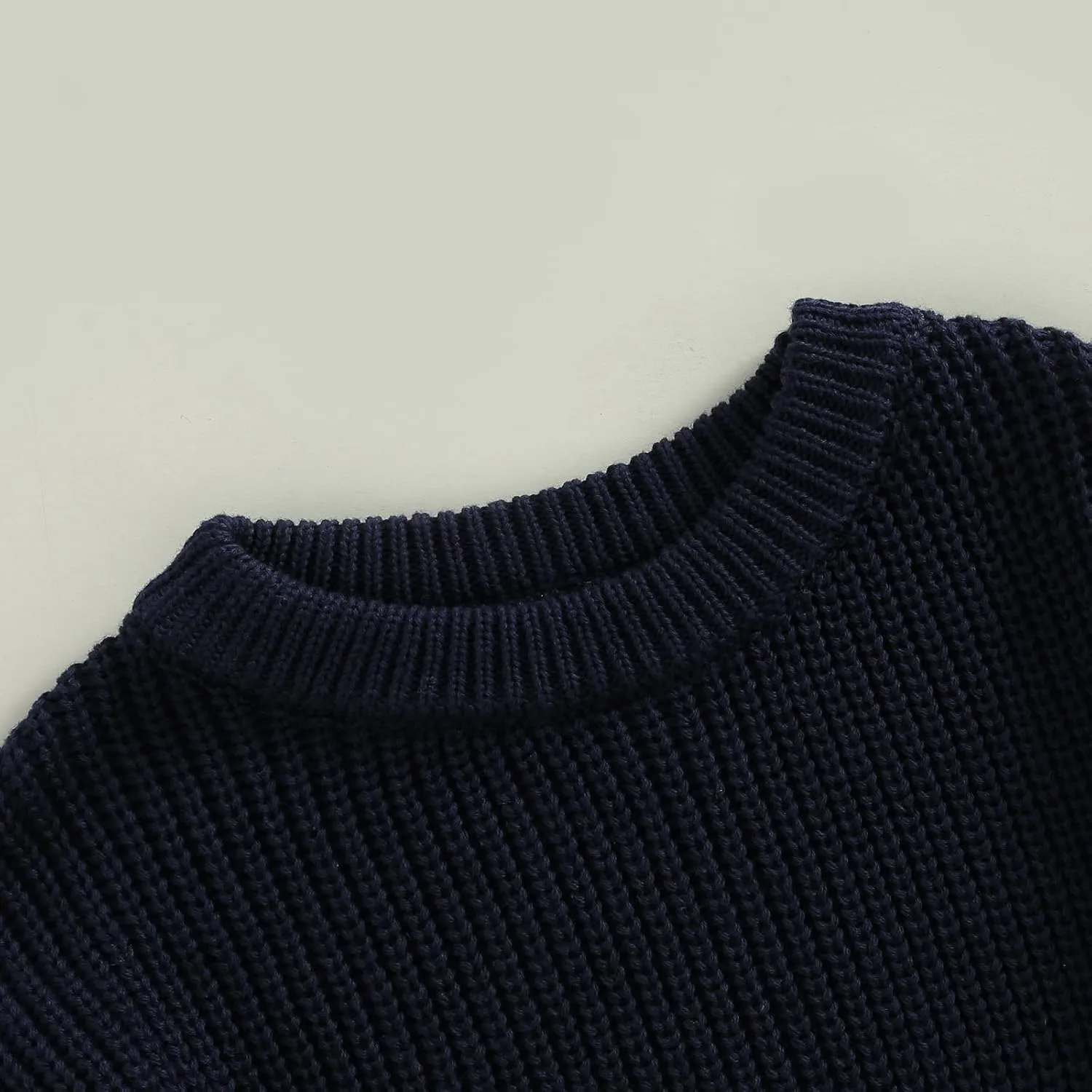 Toddler Baby Girl Boy Knitted Sweater Cardigan Crewneck Long Sleeve Pullover Sweatshirt Top Infant Winter Outfits
