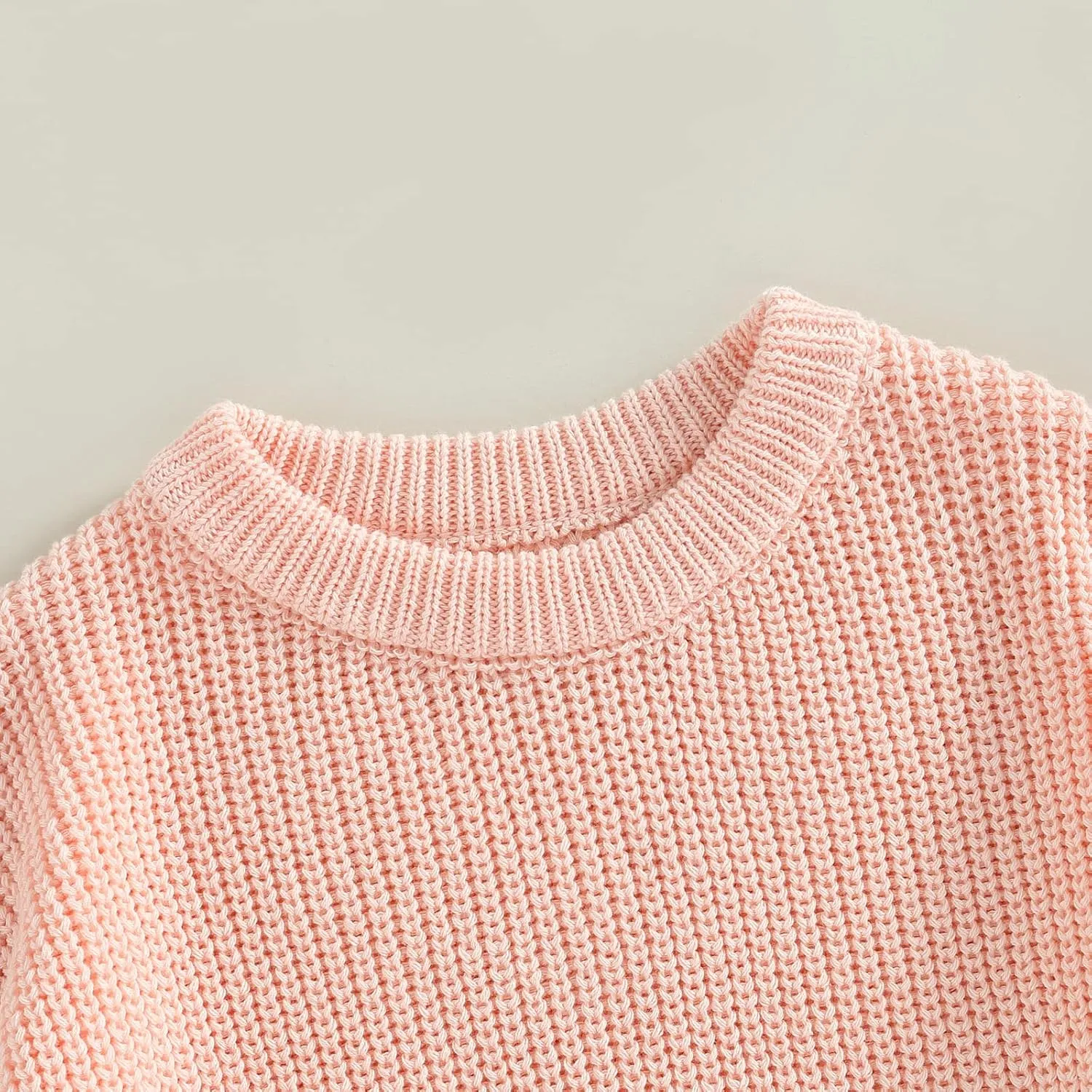 Toddler Baby Girl Boy Knitted Sweater Cardigan Crewneck Long Sleeve Pullover Sweatshirt Top Infant Winter Outfits
