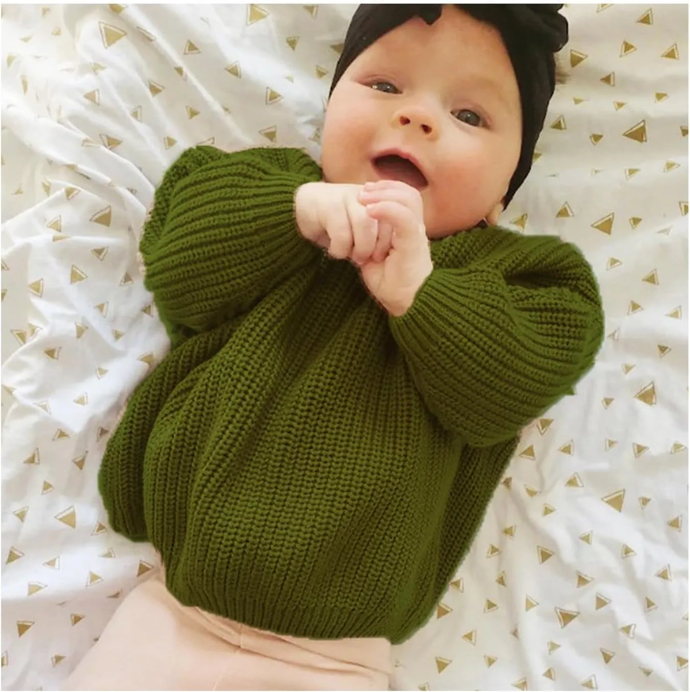 Toddler Baby Girl Boy Knitted Sweater Cardigan Crewneck Long Sleeve Pullover Sweatshirt Top Infant Winter Outfits