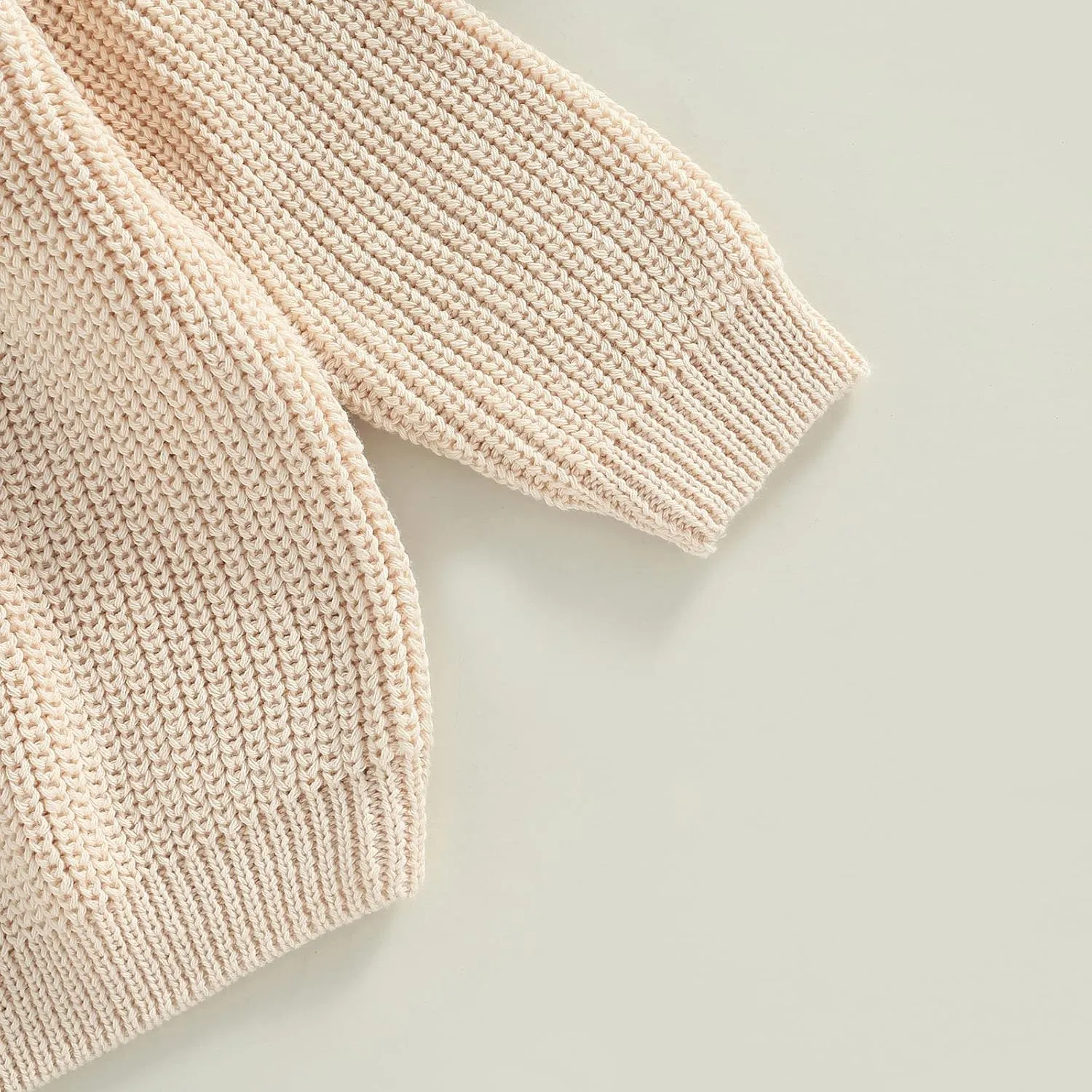 Toddler Baby Girl Boy Knitted Sweater Cardigan Crewneck Long Sleeve Pullover Sweatshirt Top Infant Winter Outfits
