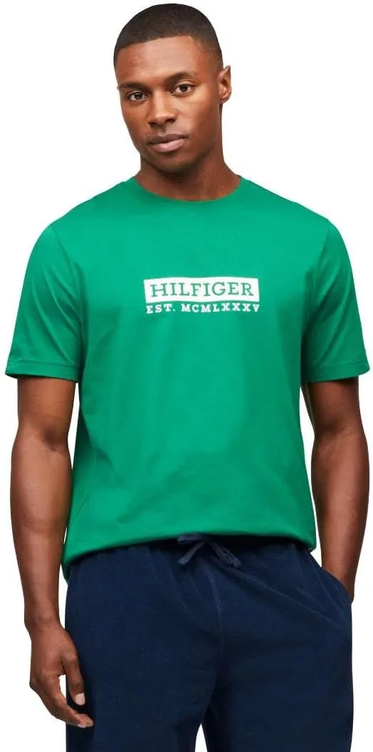 Tommy Hilfiger Men's Short Sleeve Cotton Graphic T-Shirts with Printed Logo, Also Available in Big & Tall