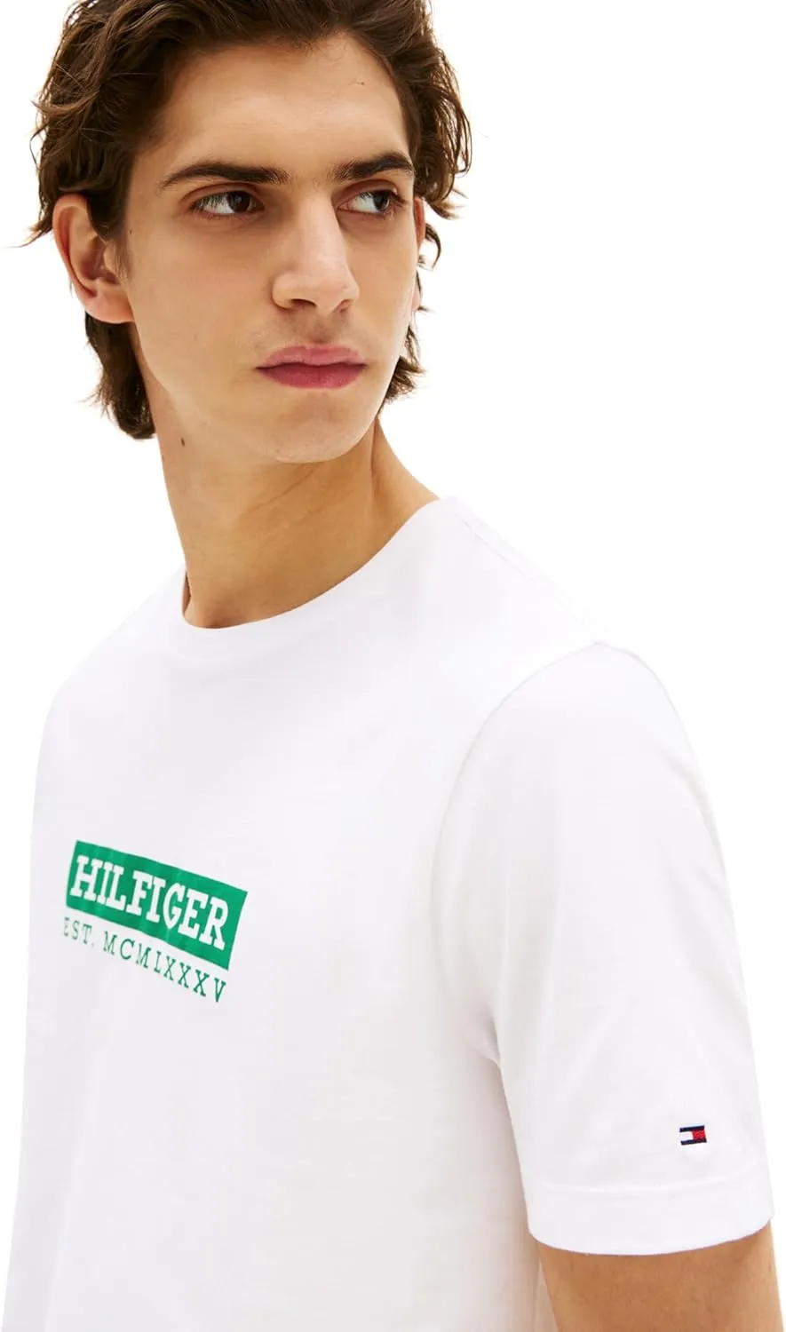 Tommy Hilfiger Men's Short Sleeve Cotton Graphic T-Shirts with Printed Logo, Also Available in Big & Tall