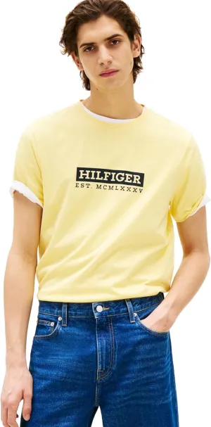 Tommy Hilfiger Men's Short Sleeve Cotton Graphic T-Shirts with Printed Logo, Also Available in Big & Tall
