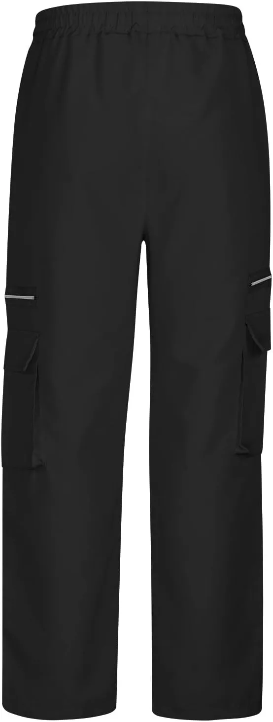 Uillui Men's Casual Wild Cargo Pants Relaxed Fit Elastic Waist Stretch Golf Work Pants Tactical Loose Hiking Casual Slacks