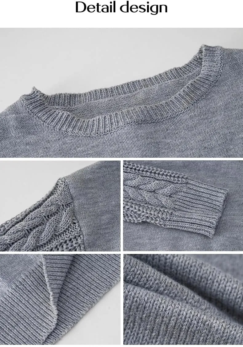 utcoco Women's Fashion Fall Sweaters Casual Long Sleeve Cable Knit Chunky Oversized Pullover Sweater Tops