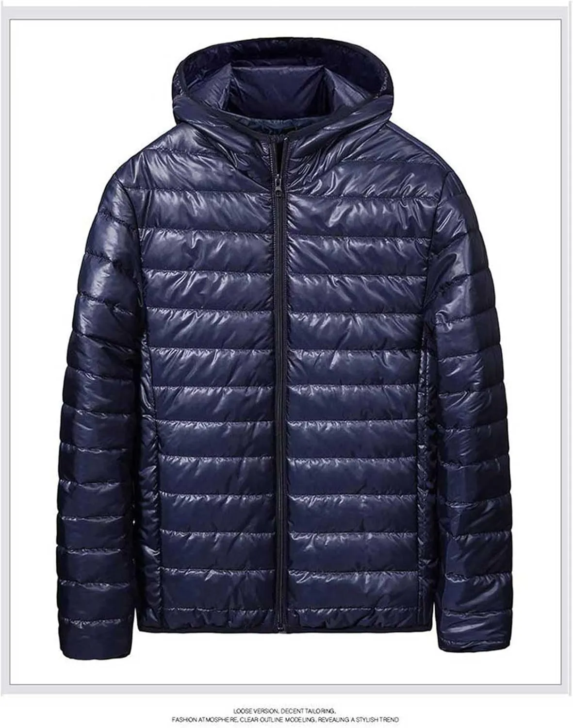 Winter Jackets for Men Lightweight Puffer Jacket Zip up Padded Coat Packable Down Jacket Quilted Insulated Jacket