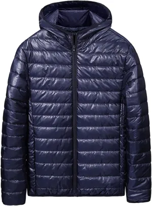Winter Jackets for Men Lightweight Puffer Jacket Zip up Padded Coat Packable Down Jacket Quilted Insulated Jacket