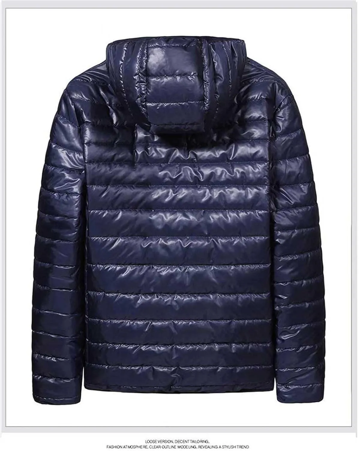 Winter Jackets for Men Lightweight Puffer Jacket Zip up Padded Coat Packable Down Jacket Quilted Insulated Jacket