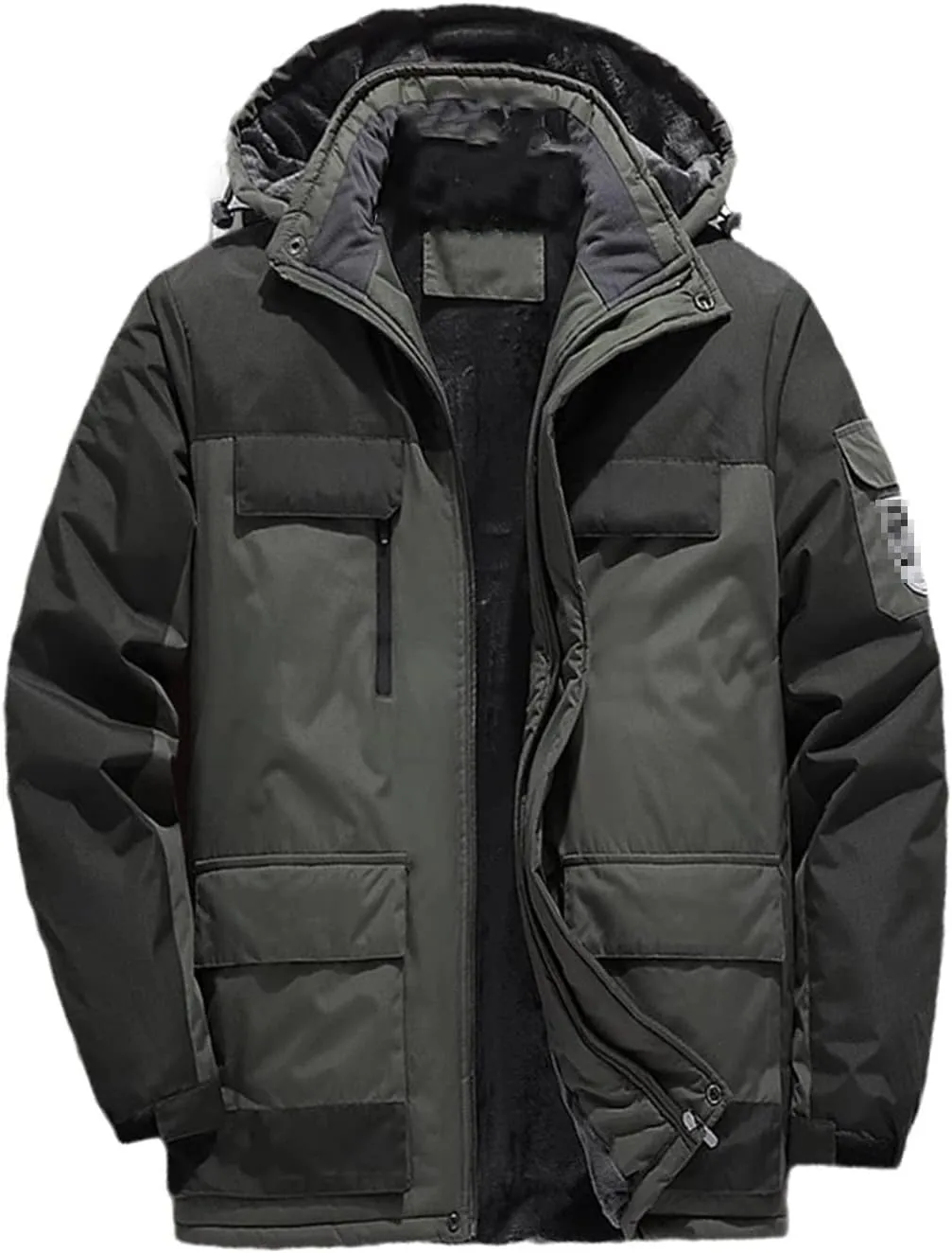 Winter Men Casual Jacket Waterproof Warm Thicken Outdoor Coats Mens Velvet Hooded Jackets Mountaineering Overcoat