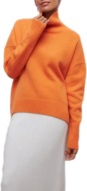 Winter Turtleneck Sweater Oversize Long Sleeve Top Autumn Casual Loose Jumper White Thick Warm Knitted Pullovers Women