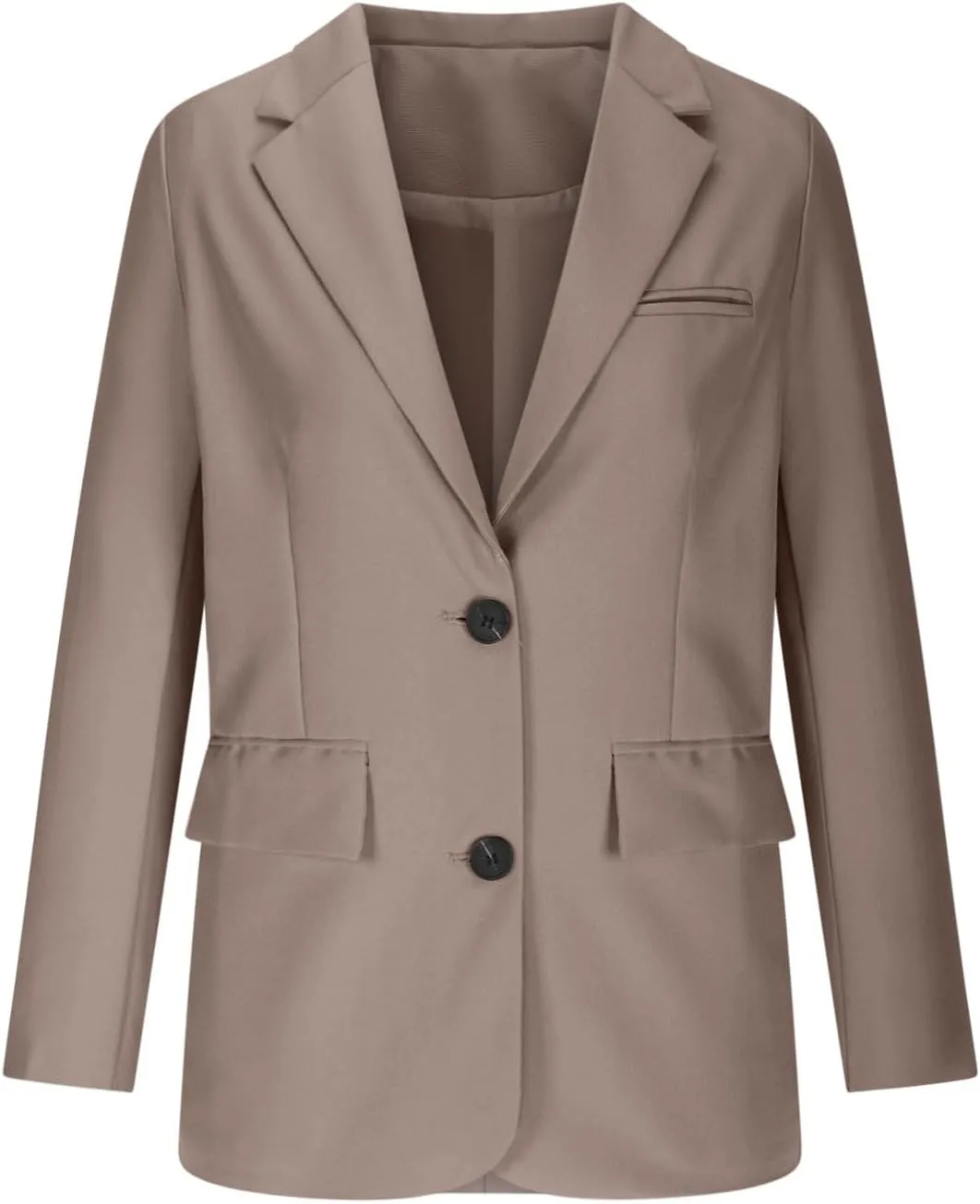 Women Fall Blazers Business Casual Suit Jackets with Pockets Notched Lapel Button Open Front Long Sleeve Work Blazer