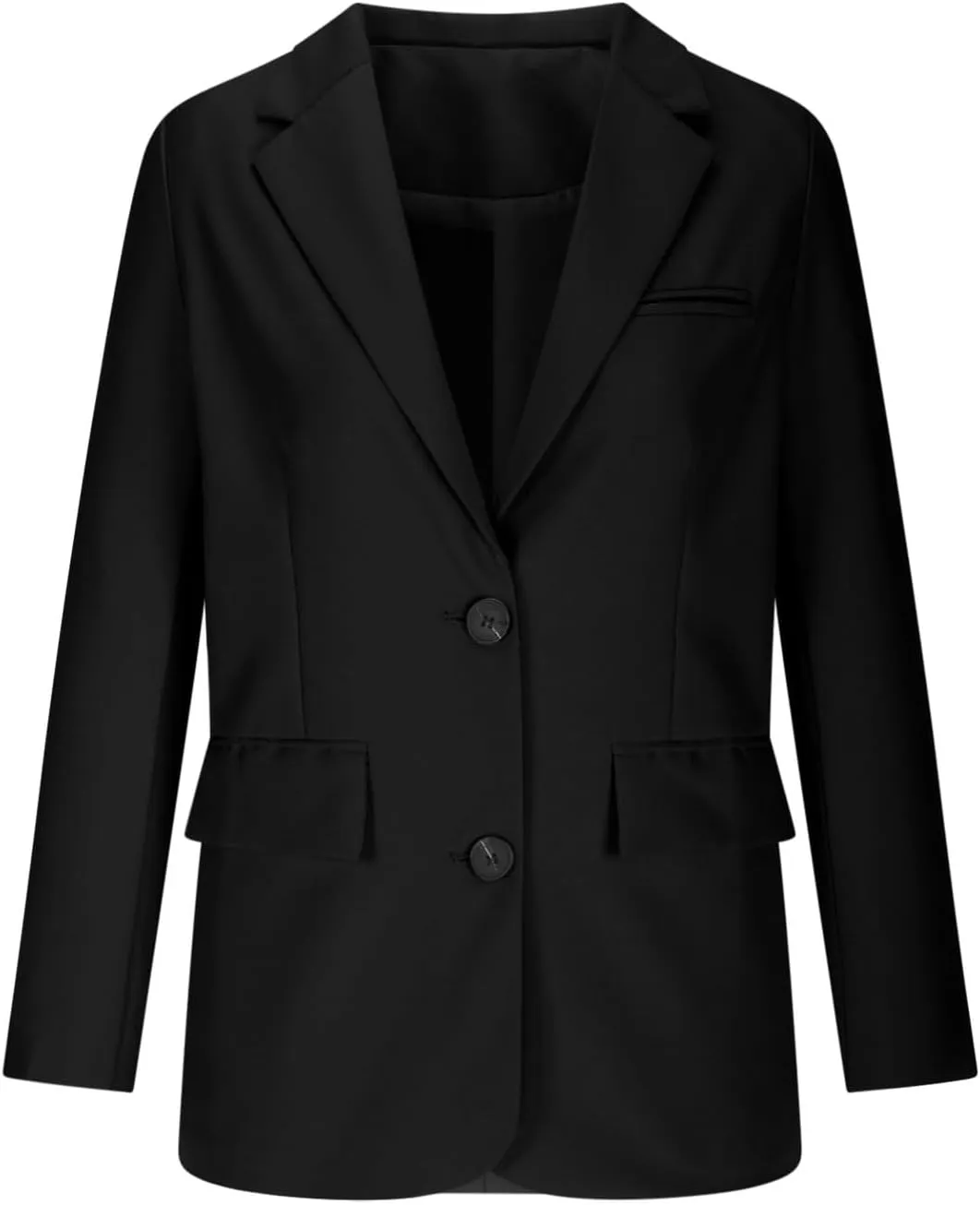 Women Fall Blazers Business Casual Suit Jackets with Pockets Notched Lapel Button Open Front Long Sleeve Work Blazer