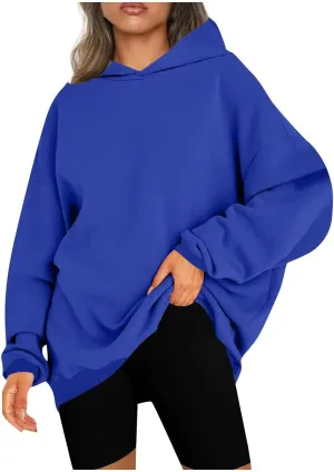 Women Fashion Hoodies 2023 Casual Fall Outfits Long Sleeve Oversized Sweatshirts Fleece Pullover Tops Trendy