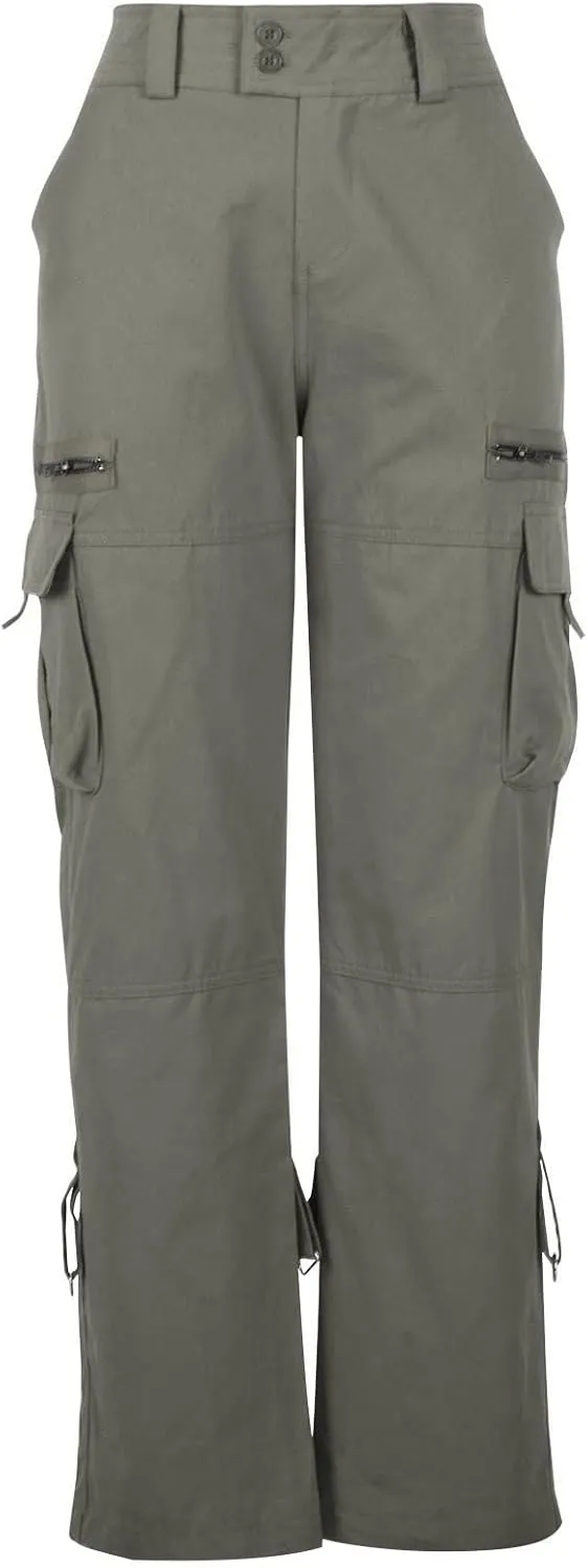 Women Low Waist Cargo Pants Casual Hiking Pant Multi Pocket Tactical Pants Wide Leg Workout Sweatpants Trousers