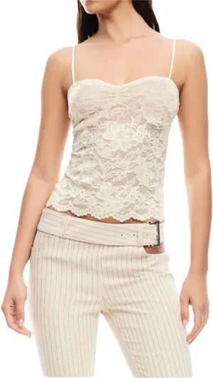 Women Summer Camisoles Lace Ruched V-Neck Spaghetti Strap Casual Tops Sleeveless Y2K Vests