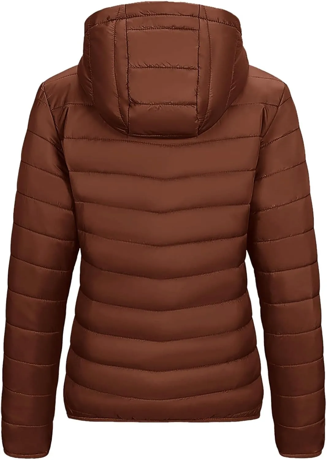 Women Winter Jackets Plus Size Packable Quilted Puffer Parka Coat Full Zip Hooded Down Jacket Outerwear with Hood