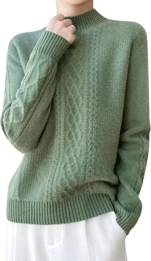 Women's 2024 Fall Mock Neck Long Sleeve Y2k Sweater Ribbed Knit Oversized Drop Shoulder Pullover Top Plus Size