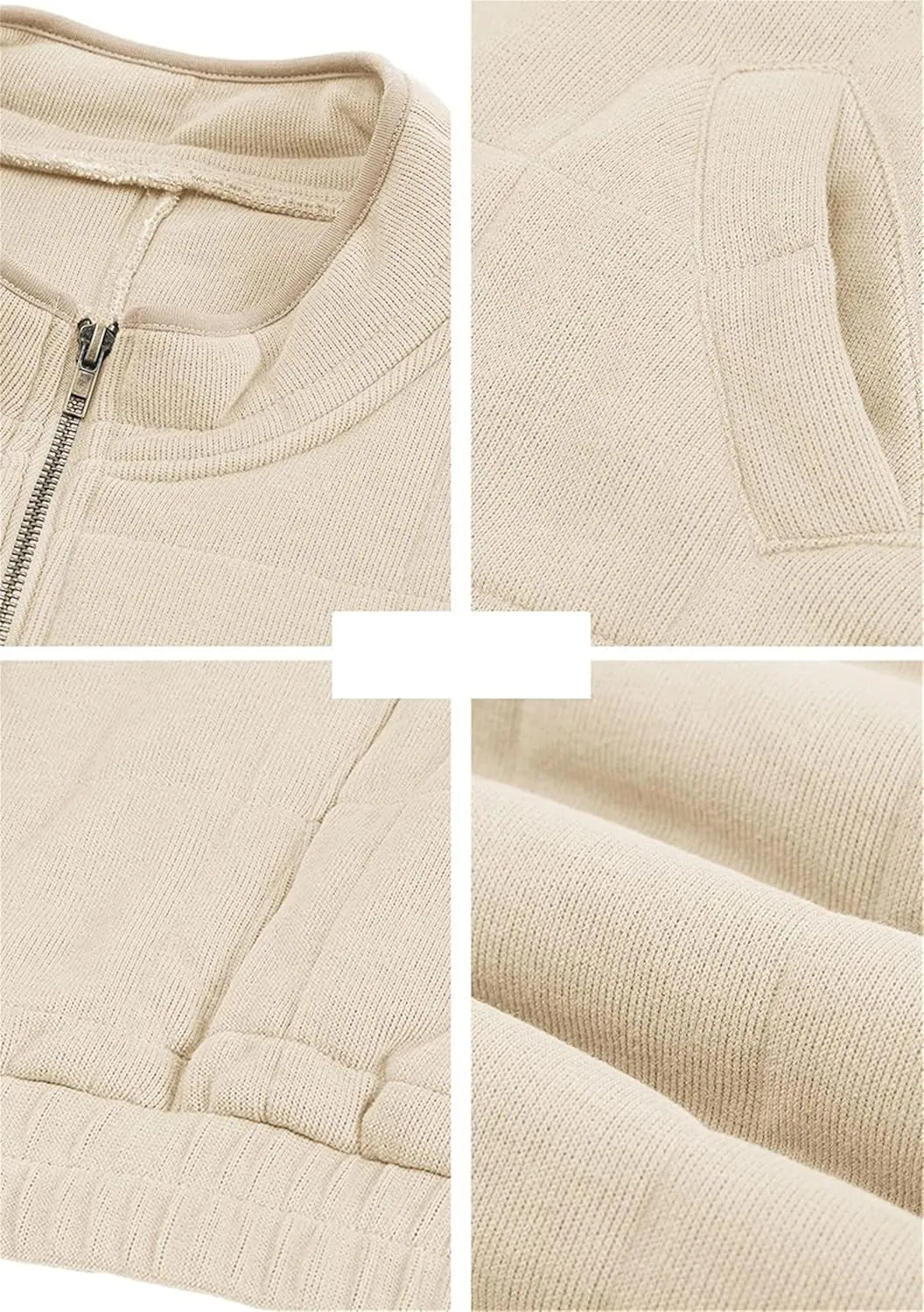 Women's Baggy Fashion Lightweight Puffer Jacket Long Sleeve Zip Up Coat Quilted Winter Coat with Pockets