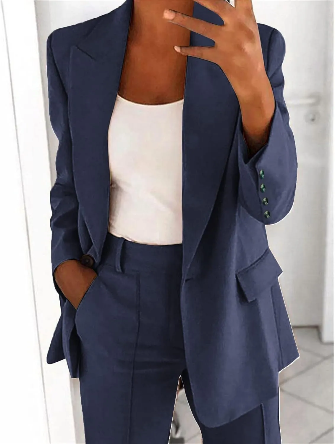 Womens Blazers Casual Fall,Leather Stand Up Gradient Sequin Patchwork Long Sleeve Womens Blazers for Work Casual