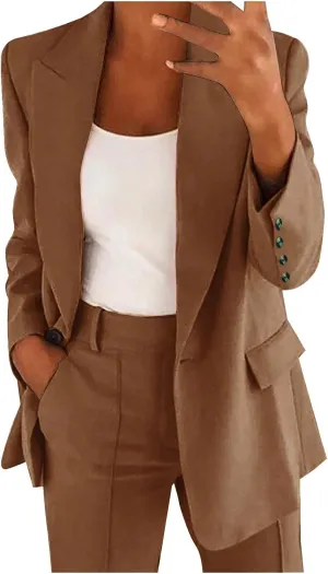 Womens Blazers Casual Fall,Leather Stand Up Gradient Sequin Patchwork Long Sleeve Womens Blazers for Work Casual
