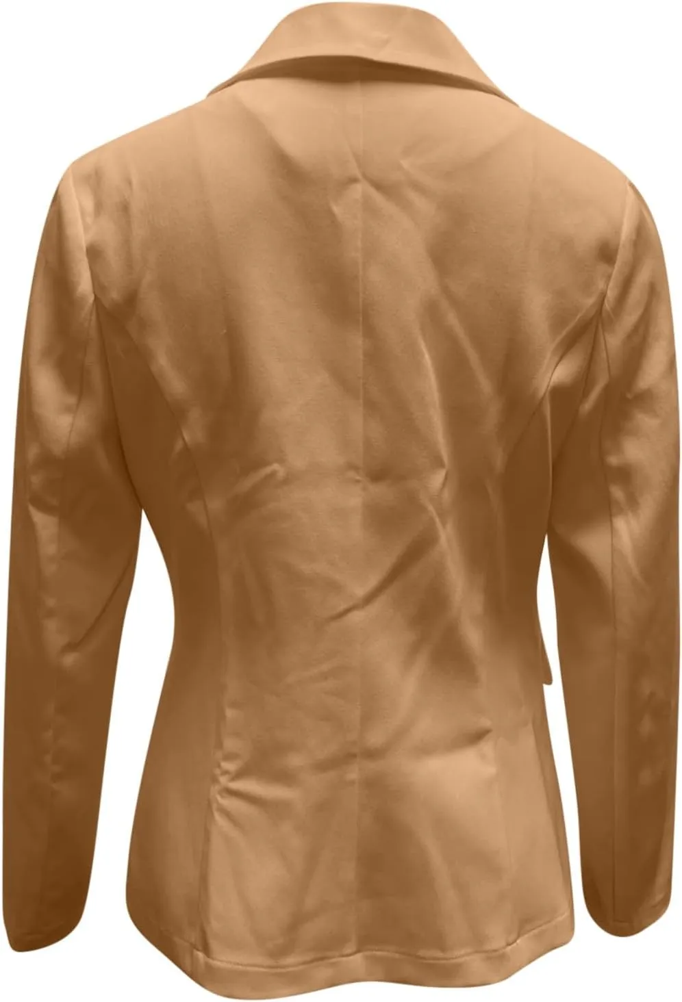 Womens Casual Blazers Fall Lapel Long Sleeve Lightweight Suit Jackets Open Front Button Office Blazer Fake Pockets