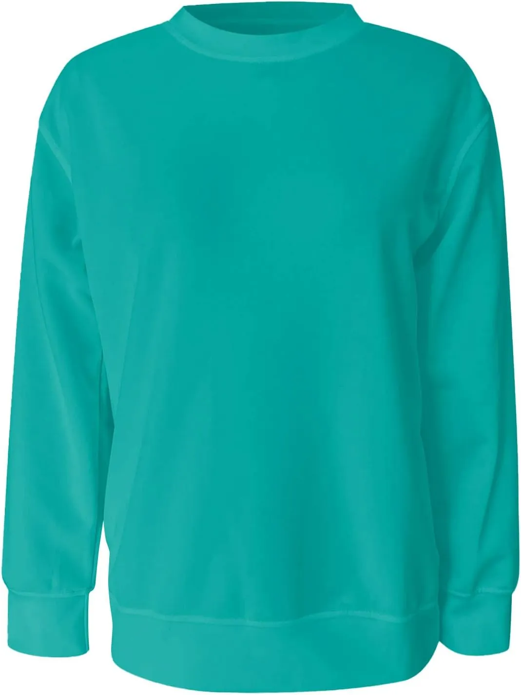 Women'S Crewneck Sweatshirts No Hood Fall Long Sleeve Shirts Dressy Casual Gradient Color Sweatshirts Pullover Cute