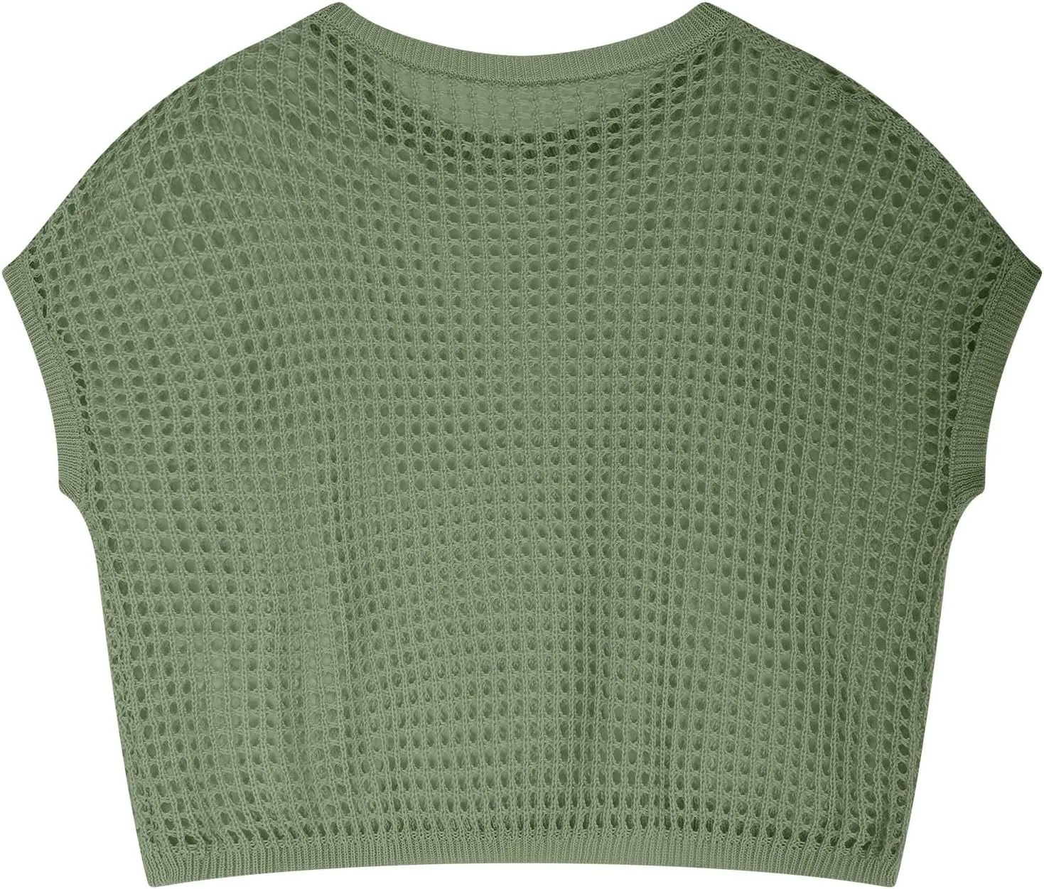 Womens Crochet Tops Scoop Neck Short Sleeve Sweater Fashion Casual Hollow Out Knit Tops Pullover Shirts Beach Coverup