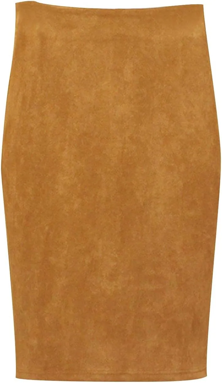 Women's High Waist Skirts Slim Bodycon Party Club Night Out Midi Pencil Skirts Bodycon Pencil Velvet Long Skirt