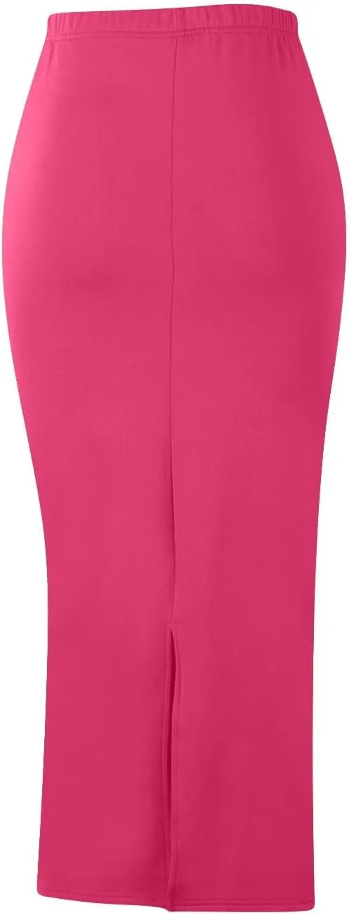 Women's High Waist Slim Bodycon Party Club Night Out Maxi Long Pencil Skirts Slit Back Stretch Office Work Business