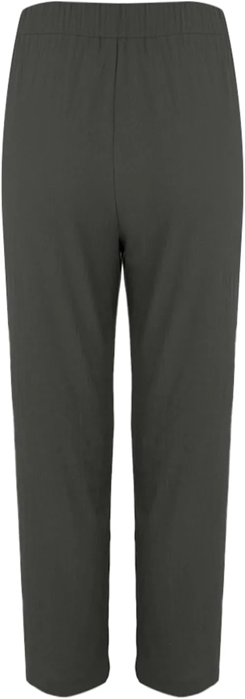 Women's High Waisted Dress Pants Casual Linen Straight Leg Beach Lounge Pants Work Office Suit Trousers with Pockets