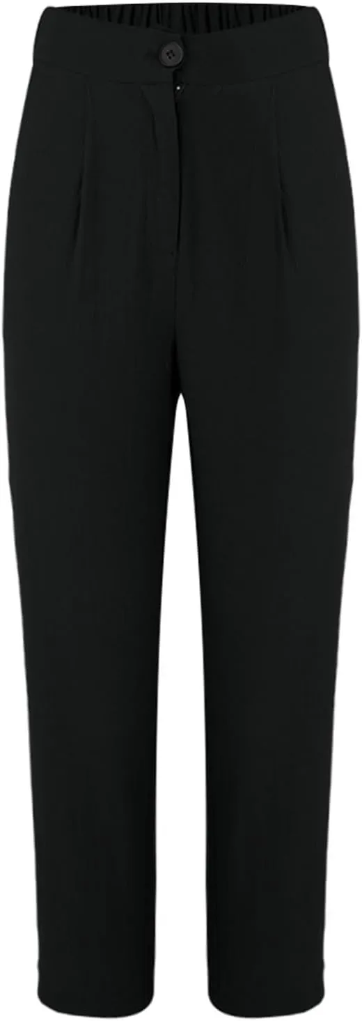Women's High Waisted Dress Pants Casual Linen Straight Leg Beach Lounge Pants Work Office Suit Trousers with Pockets