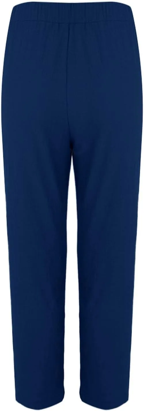 Women's High Waisted Dress Pants Casual Linen Straight Leg Beach Lounge Pants Work Office Suit Trousers with Pockets