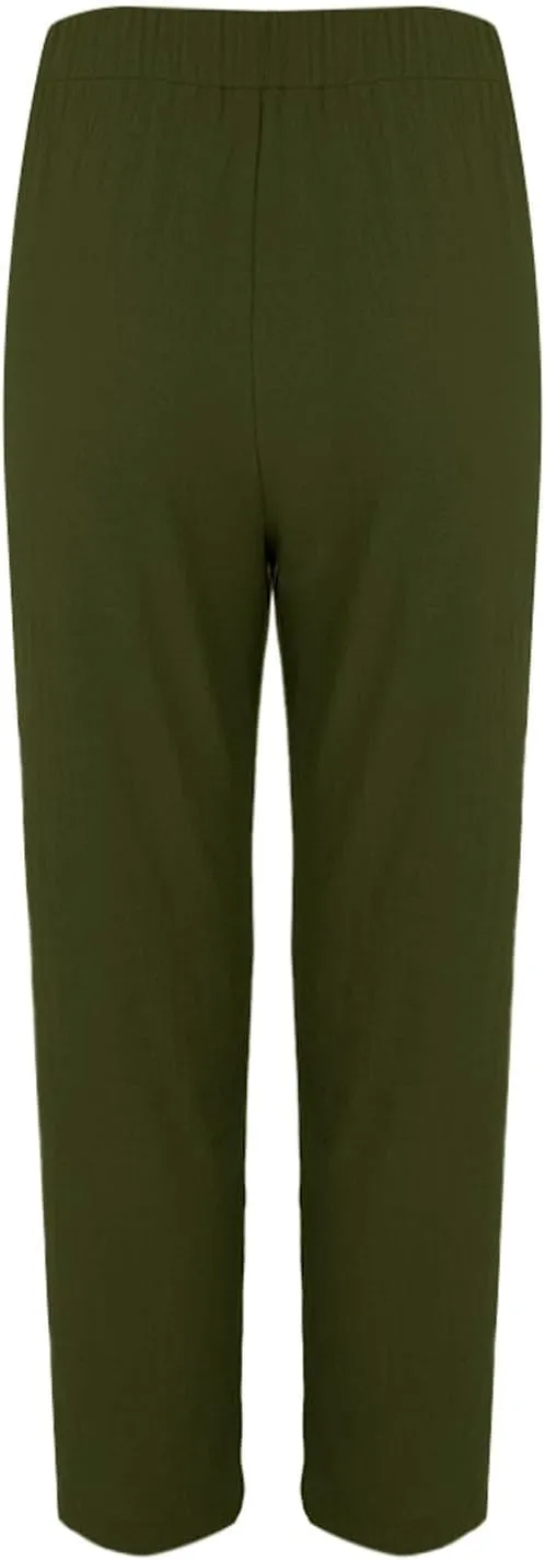 Women's High Waisted Dress Pants Casual Linen Straight Leg Beach Lounge Pants Work Office Suit Trousers with Pockets
