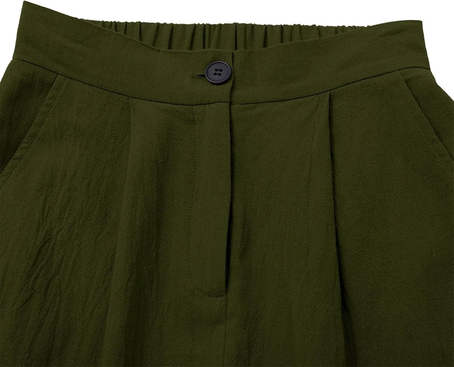 Women's High Waisted Dress Pants Casual Linen Straight Leg Beach Lounge Pants Work Office Suit Trousers with Pockets