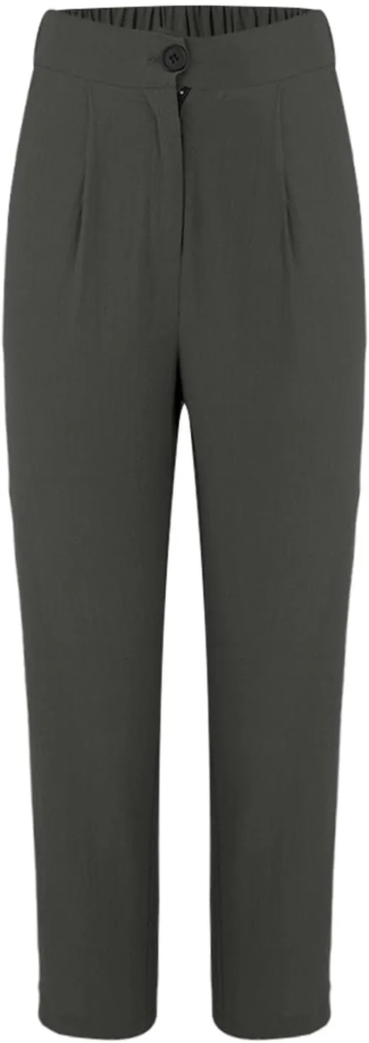 Women's High Waisted Dress Pants Casual Linen Straight Leg Beach Lounge Pants Work Office Suit Trousers with Pockets