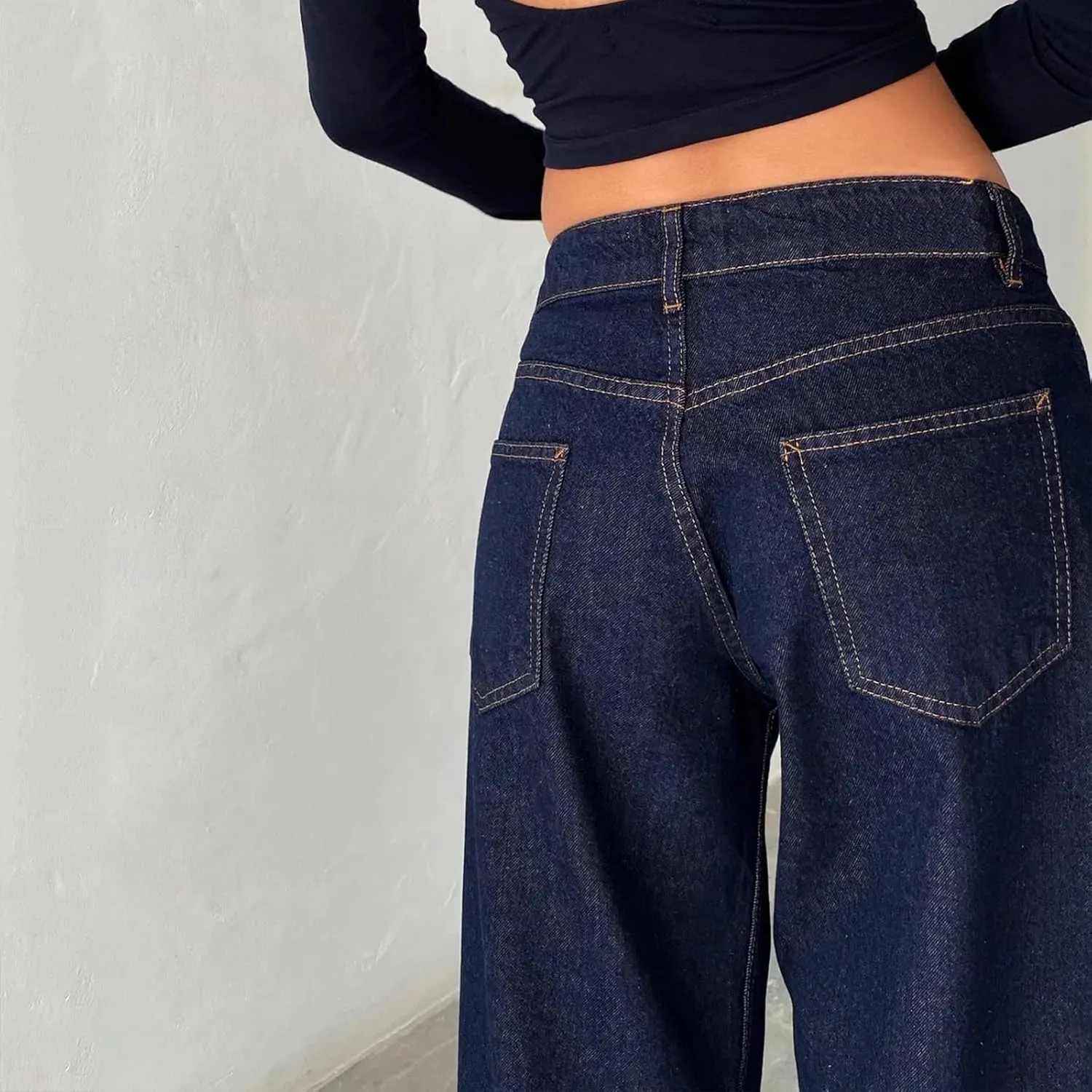 Womens Jeans High Waisted Straight Wide Leg Baggy Jeans Y2k Boyfriend Vintage Washed Loose Denim Pants Streetwear
