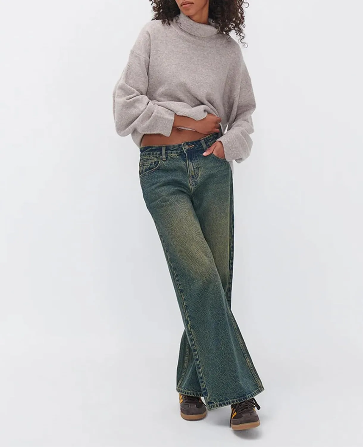 Womens Jeans High Waisted Straight Wide Leg Baggy Jeans Y2k Boyfriend Vintage Washed Loose Denim Pants Streetwear