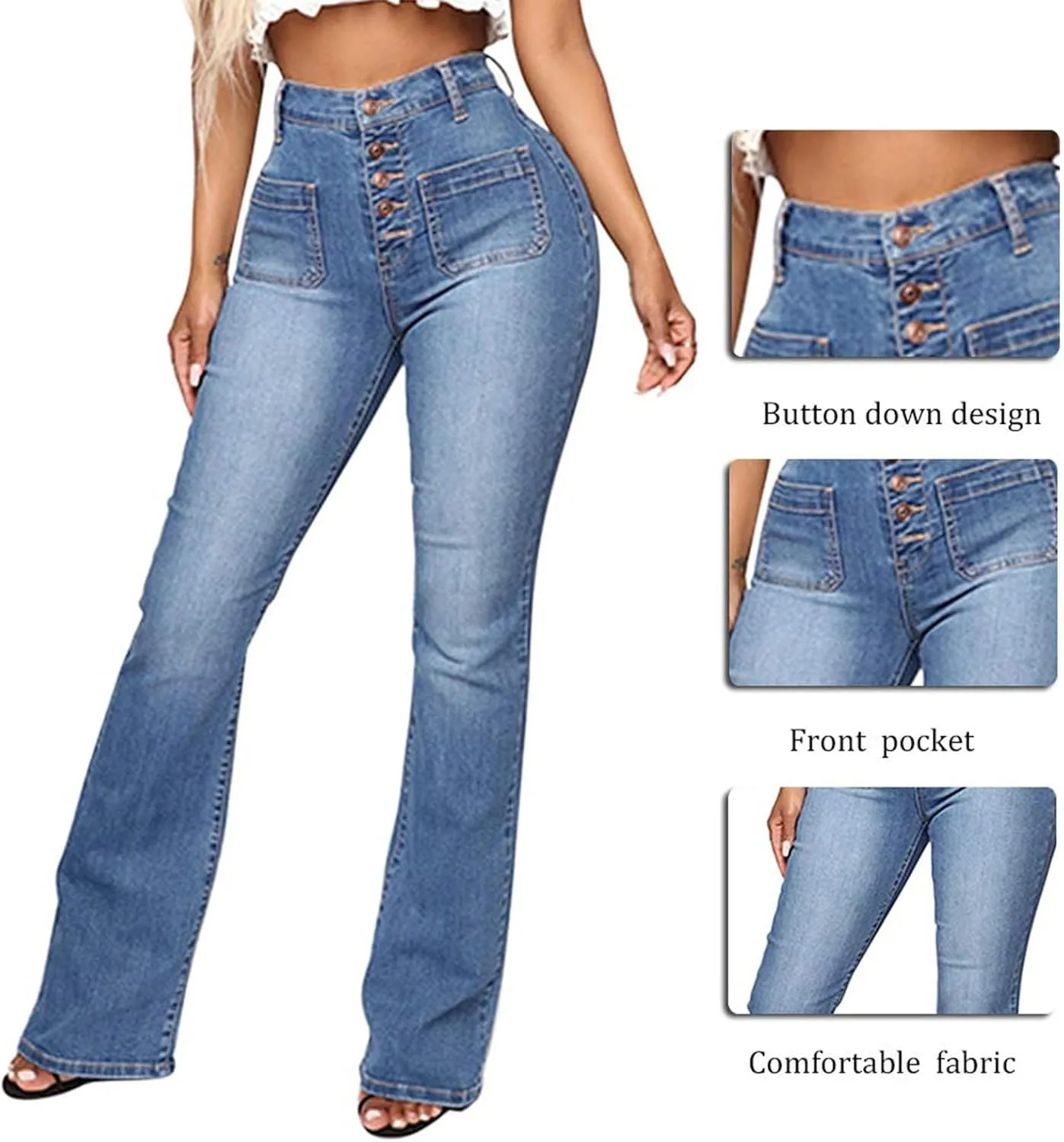 Womens Jeans,Women's Pants,Womens Skinny Jeans Stretch Size Mid-Rise Stretch Jeans High Waist Slim Jeans Plus Size Zipper
