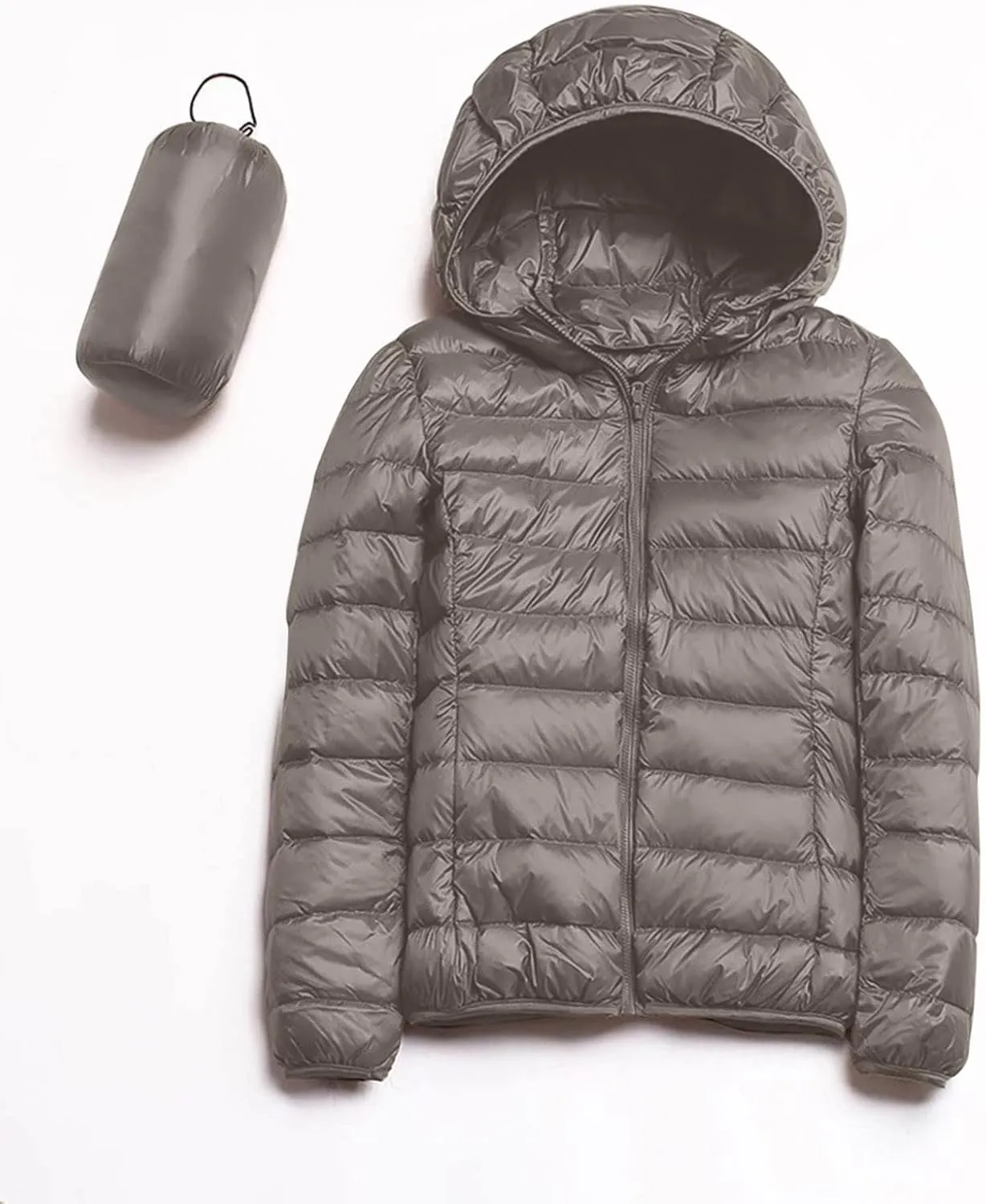 Womens Lightweight Packable Down Jacket Lightweight Puffer Coat with Hood Winter Warm Travel Puffer Jackets for Women