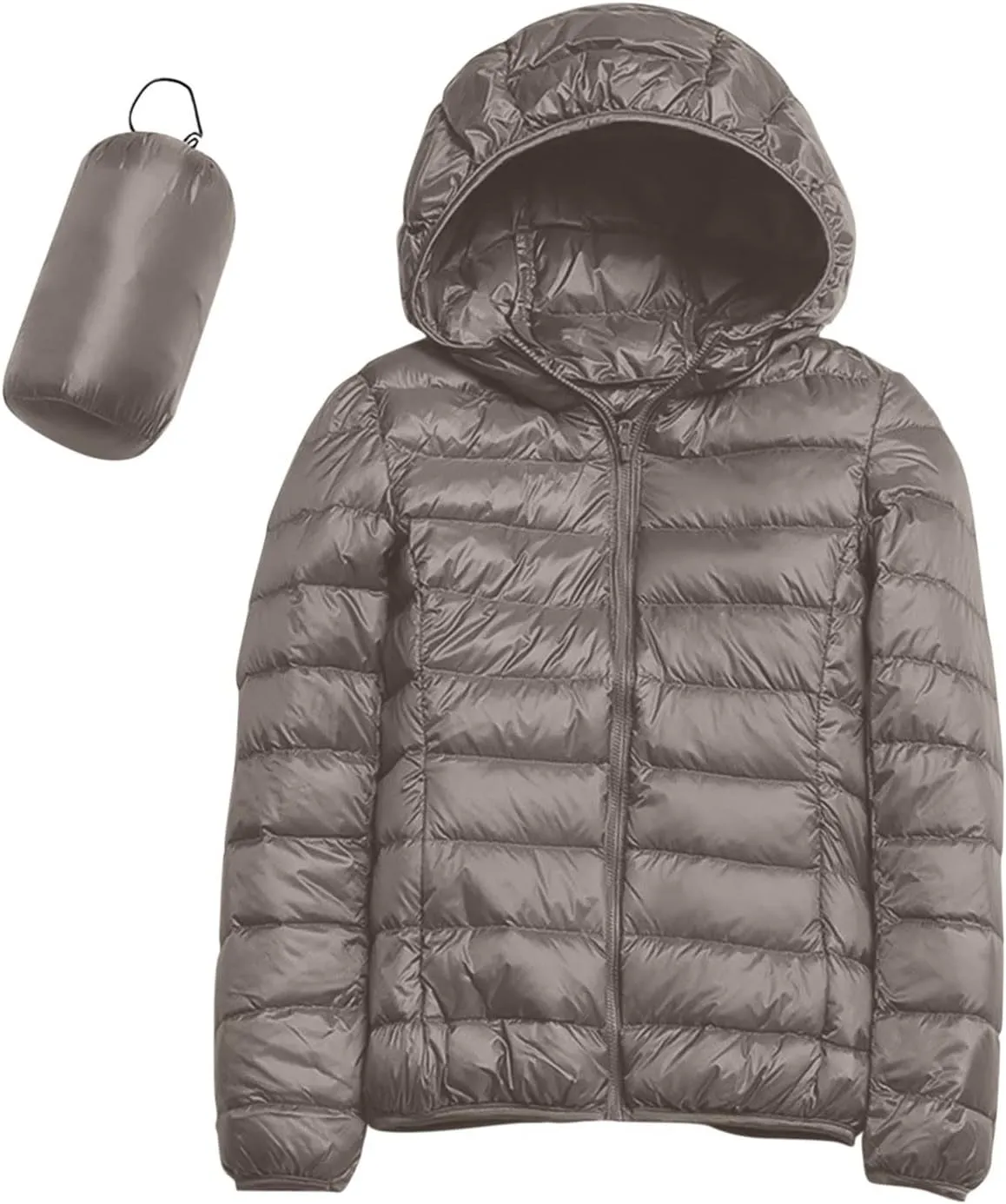 Womens Lightweight Packable Down Jacket Lightweight Puffer Coat with Hood Winter Warm Travel Puffer Jackets for Women
