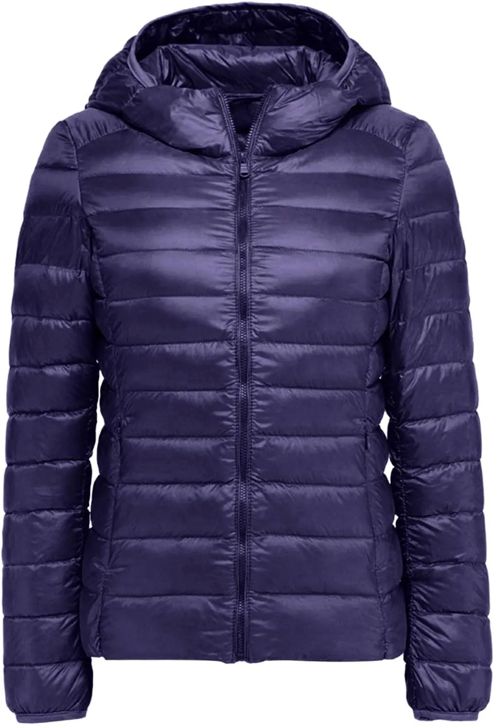 Women's Lightweight Packable Down Jacket Quilted Puffer Coat with Hood Light Weight Short Down Jacket