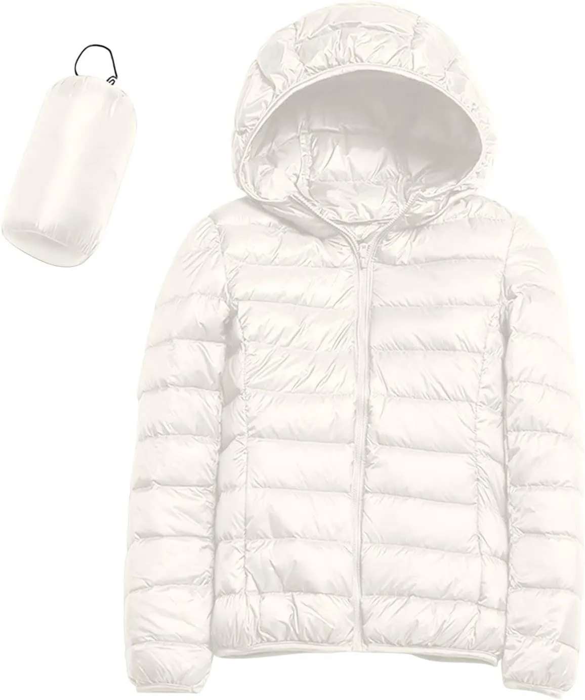 Womens Lightweight Packable Down Jackets Lightweight Puffer Coat with Hood Winter Warm Travel Puffer Jacket for Women