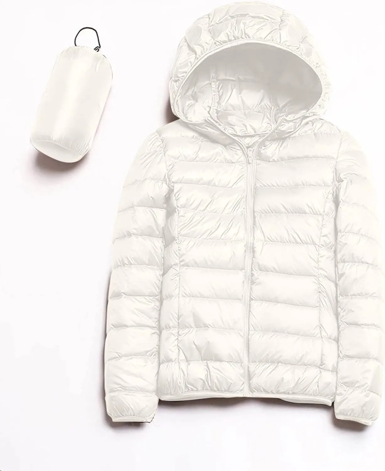 Womens Lightweight Packable Down Jackets Lightweight Puffer Coat with Hood Winter Warm Travel Puffer Jacket for Women