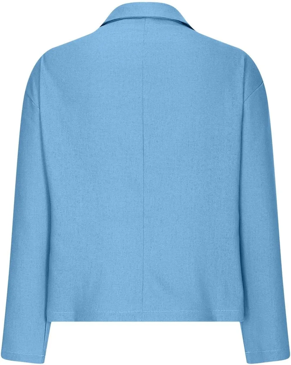 Womens Linen Cotton Blazer Office 3/4 Sleeve Cardigan Business Button Suit Jacket Casual Lightweight Work Suits Coat