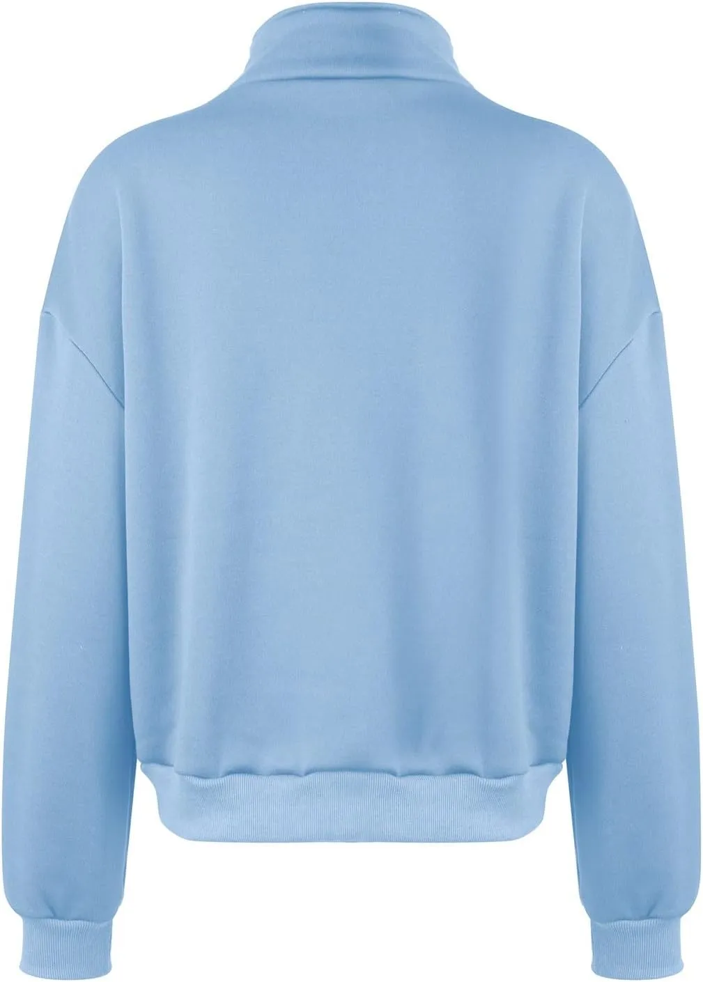Womens Oversized Sweatshirts Fall Fashion 2024 Half Zip Cropped Pullover Hoodies Long Sleeve Fleece Y2k Sweatshirts