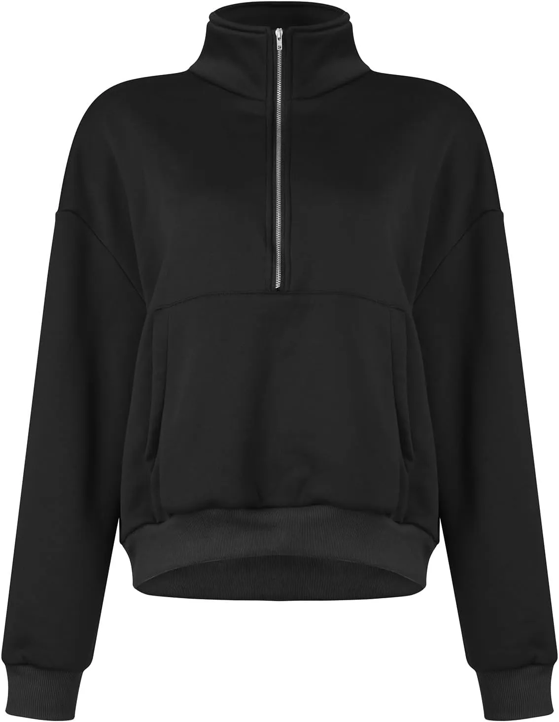 Womens Oversized Sweatshirts Fall Fashion 2024 Half Zip Cropped Pullover Hoodies Long Sleeve Fleece Y2k Sweatshirts