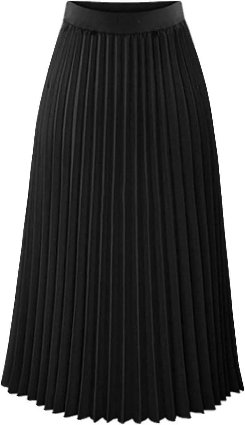 Womens Pleated Maxi Skirts High Waist Swing Boho Skirt Chiffon A-line Long Dress 2025 Elegant Dressy Casual Dresses